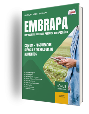 Apostila EMBRAPA 2024 - Comum - Pesquisador - Ciência e Tecnologia de Alimentos - Área 1