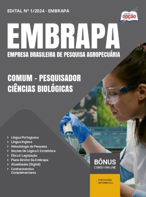 Apostila EMBRAPA 2024 - Comum - Pesquisador - Ciências Biológicas - Área 4