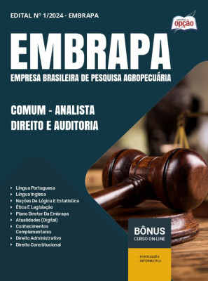 Apostila EMBRAPA 2024 - Comum - Analista - Direito e Auditoria - Área 6