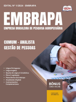 Apostila EMBRAPA 2024 - Comum - Analista - Gestão de Pessoas - Área 9