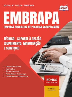 Apostila EMBRAPA 2025 - Técnico - Suporte à Gestão (Suprimento, Manutenção e Serviços)