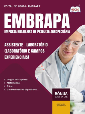 Apostila EMBRAPA 2024 - Assistente - Laboratório (Laboratório E Campos Experienciais)