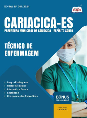 Apostila Prefeitura de Cariacica - ES em PDF - Técnico de Enfermagem 2024