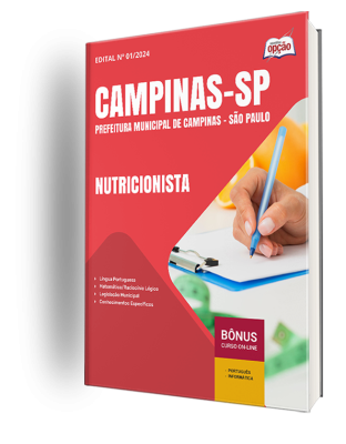 Apostila Prefeitura de Campinas - SP 2024 - Nutricionista