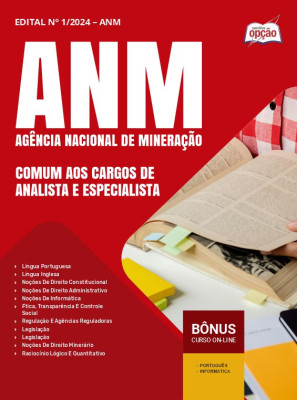 Apostila ANM em PDF - Comum Aos Cargos De Analista e Especialista 2024