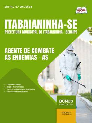 Apostila Prefeitura de Itabaianinha - SE em PDF - Agente de Combate as Endemias – AS 2024