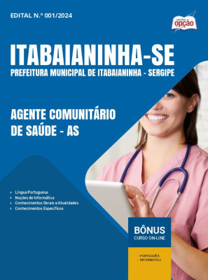 Apostila Prefeitura de Itabaianinha - SE 2024 - Agente Comunitário de Saúde – AS