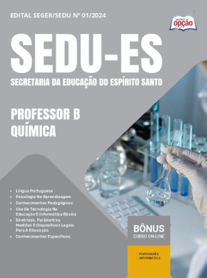 Apostila SEDU-ES em PDF - Professor B - Química 2024