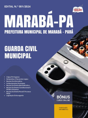 Apostila Prefeitura de Marabá - PA em PDF - Guarda Civil Municipal 2024