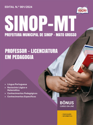 Apostila Prefeitura de Sinop - MT 2024 - Professor - Licenciatura em Pedagogia