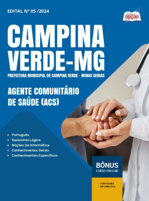 Apostila  Prefeitura de Campina Verde - MG em PDF - Agente Comunitário de Saúde (ACS) 2024