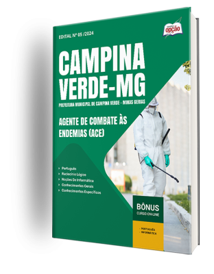 Apostila  Prefeitura de Campina Verde - MG 2024 - Agente de Combate às Endemias (ACE)