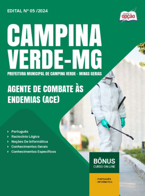 Apostila  Prefeitura de Campina Verde - MG 2024 - Agente de Combate às Endemias (ACE)