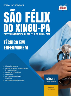 Apostila Prefeitura de São Félix do Xingu - PA 2025 - Técnico em Enfermagem