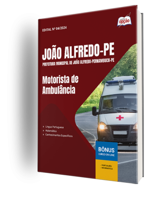 Apostila Prefeitura de João Alfredo - PE 2025 - Motorista de Ambulância