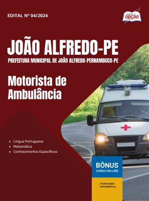 Apostila Prefeitura de João Alfredo - PE 2025 - Motorista de Ambulância