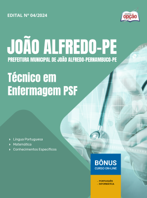 Apostila Prefeitura de João Alfredo - PE 2025 - Técnico em Enfermagem PSF