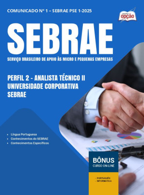 Apostila SEBRAE em PDF - Perfil 2 - Analista Técnico II - Universidade Corporativa Sebrae 2025