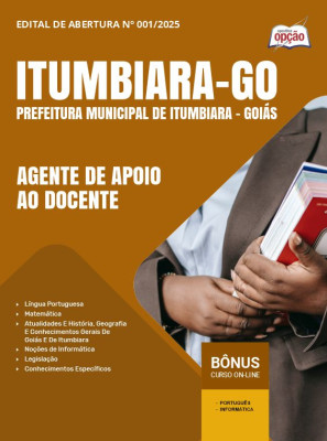 Apostila Prefeitura de Itumbiara - GO 2025 - Agente de Apoio ao Docente