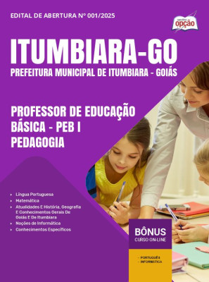 Apostila Prefeitura de Itumbiara - GO 2025 - Professor de Educação Básica - PEB I - Pedagogia