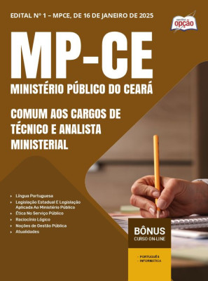 Apostila MP-CE em PDF - Comum aos Cargos de Técnico e Analista Ministerial 2025