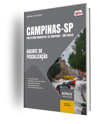 Apostila Prefeitura de Campinas - SP 2025 - Agente de Fiscalização