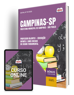 Apostila Prefeitura de Campinas - SP 2025 - Professor Adjunto I - Educação Infantil e Anos Iniciais do Ensino Fundamental