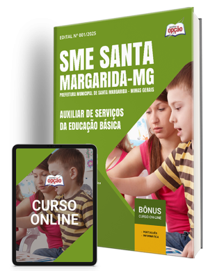 Apostila SME Santa Margarida - MG 2025 - Auxiliar de Serviços da Educação Básica