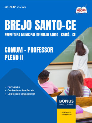 Apostila Prefeitura de Brejo Santo - CE em PDF - Comum - Professor Pleno II 2025