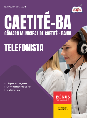 Apostila Câmara de Caetité - BA 2025 - Telefonista