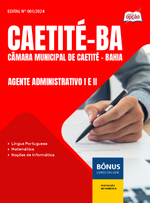 Apostila Câmara de Caetité - BA em PDF - Agente Administrativo I e II 2025