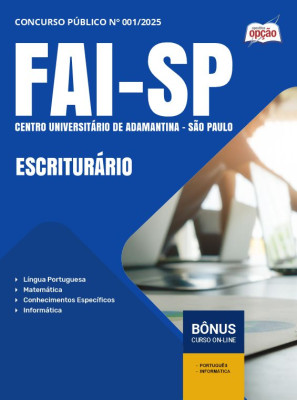 Apostila FAI-SP 2025 - Escriturário