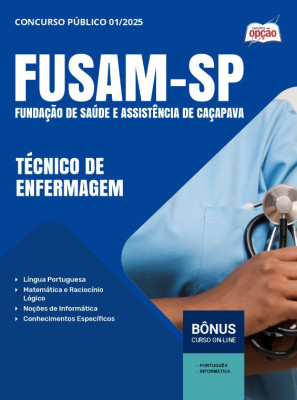 Apostila FUSAM-SP em PDF - Técnico de Enfermagem 2025