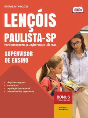 Apostila Prefeitura de Lençóis Paulista - SP em PDF - Supervisor de Ensino 2025