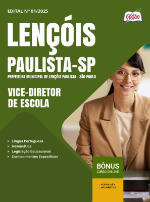 Apostila Prefeitura de Lençóis Paulista - SP 2025 - Vice-Diretor de Escola