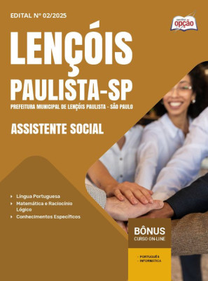 Apostila Prefeitura de Lençóis Paulista - SP em PDF - Assistente Social 2025