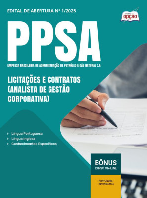 Apostila PPSA em PDF - Licitações e Contratos (Analista de Gestão Corporativa) 2025