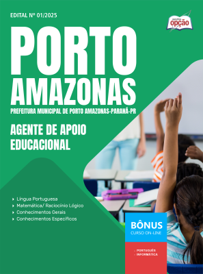 Apostila Prefeitura de Porto Amazonas - PR 2025 - Agente de Apoio Educacional