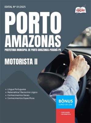 Apostila Prefeitura de Porto Amazonas - PR em PDF - Motorista II 2025