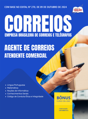 Apostila CORREIOS 2025 - Agente de Correios - Atendente Comercial