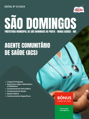 Apostila Prefeitura de São Domingos do Prata - MG 2025 - Agente Comunitário de Saúde (ACS)