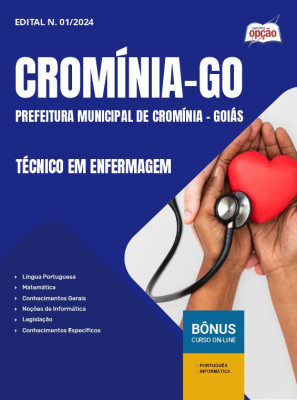 Apostila Prefeitura de Cromínia - GO 2025 - Técnico em Enfermagem