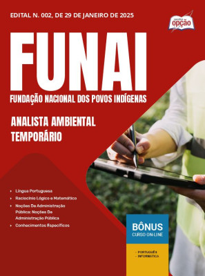 Apostila FUNAI 2025 - Analista Ambiental - Temporário