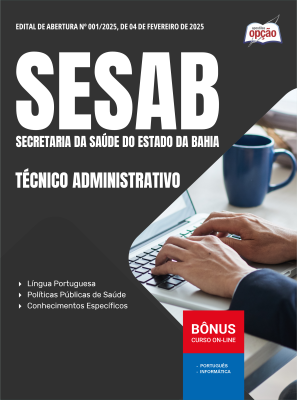 Apostila SESAB Temporários 2025 - Técnico-Administrativo