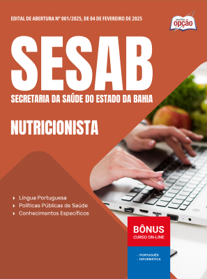 Apostila SESAB Temporários em PDF - Nutricionista 2025