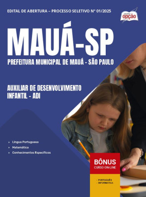 Apostila Prefeitura de Mauá - SP 2025 - Auxiliar de Desenvolvimento Infantil - ADI