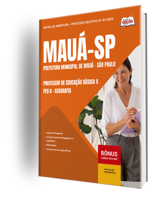 Apostila Prefeitura de Mauá - SP 2025 - Professor de Educação Básica II - PEB II - Geografia