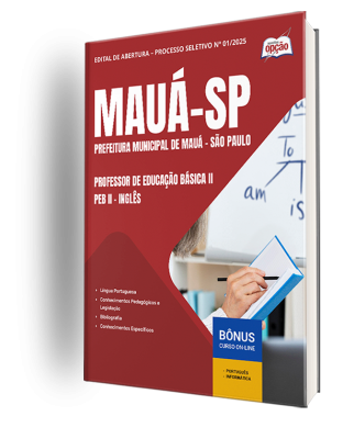 Apostila Prefeitura de Mauá - SP 2025 - Professor de Educação Básica II - PEB II - Inglês