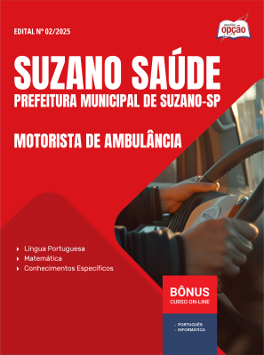 Apostila Suzano Saúde 2025 - Motorista de Ambulância