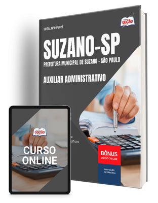 Apostila Prefeitura de Suzano - SP 2025 - Auxiliar Administrativo